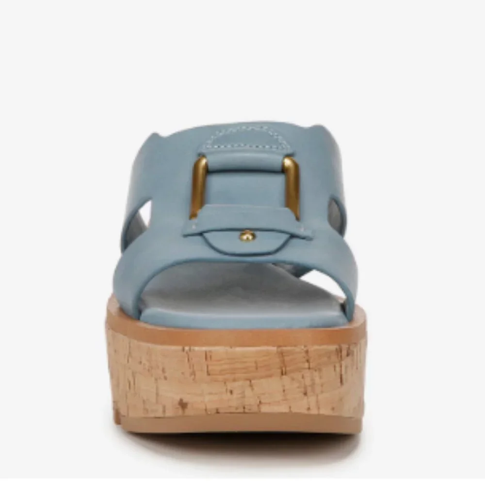 NEW Franco Sarto Hesta Wedge Sandal Denim